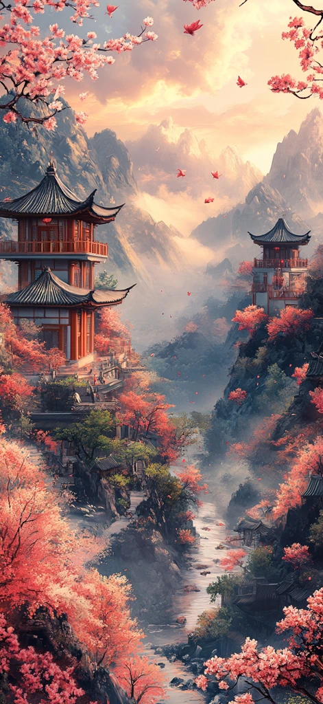 吉祥云彩古建筑