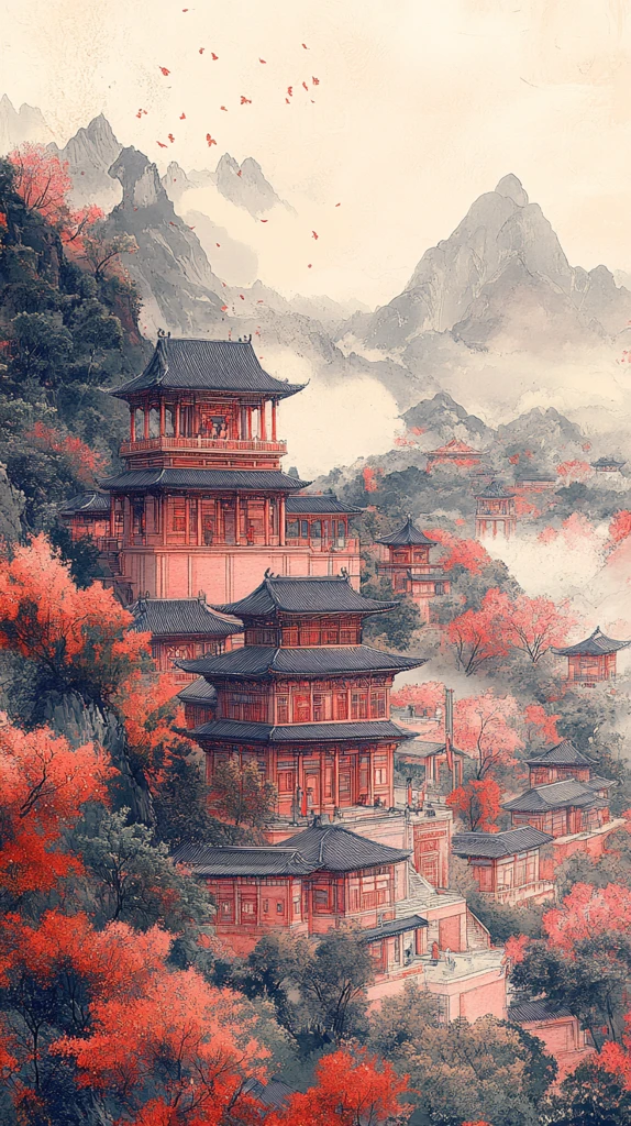 少林佛寺景观图