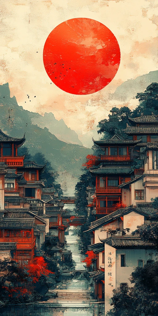 唐风建筑近景