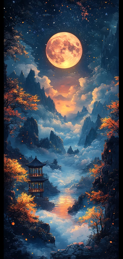 山水月夜图