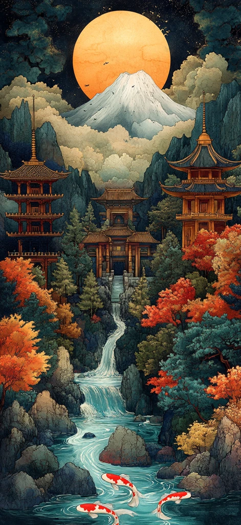 中国风山水景观