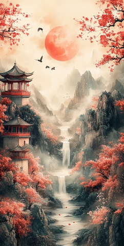 云海桃源月映楼