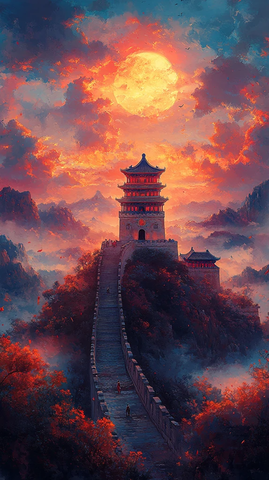 国庆装饰柱景观