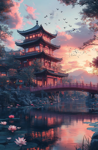 莲花桥上月光夜