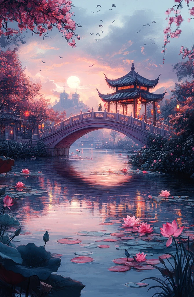 莲花桥上月光夜