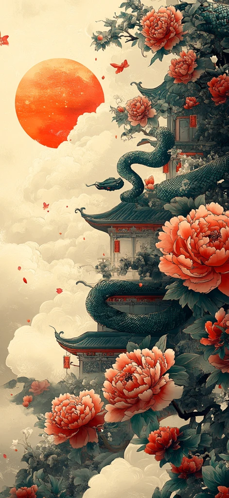 蛇舞春花庆新年