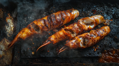 碳烤鱿鱼美食