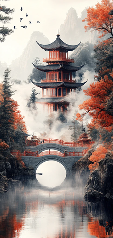 国际设计奖桥梁水墨画