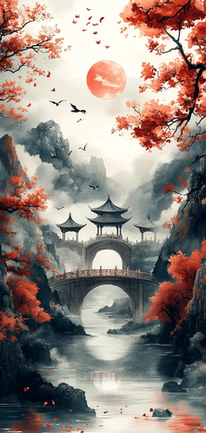 国际设计奖桥梁水墨画