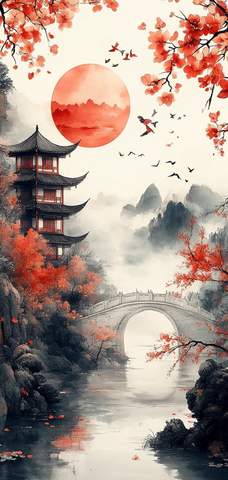 国际设计奖桥梁水墨画