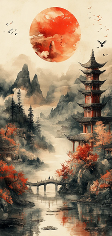 国际设计奖桥梁水墨画