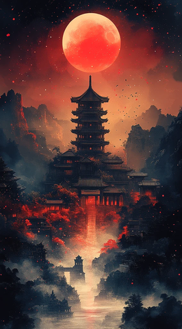 古韵水墨双塔城