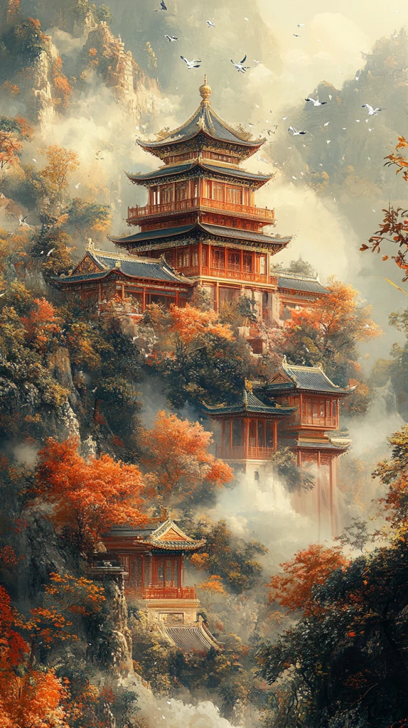 金玉祥云仙鹤图