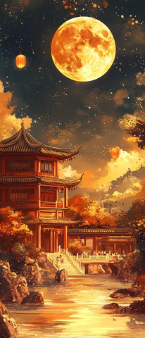 中秋佳节月圆夜