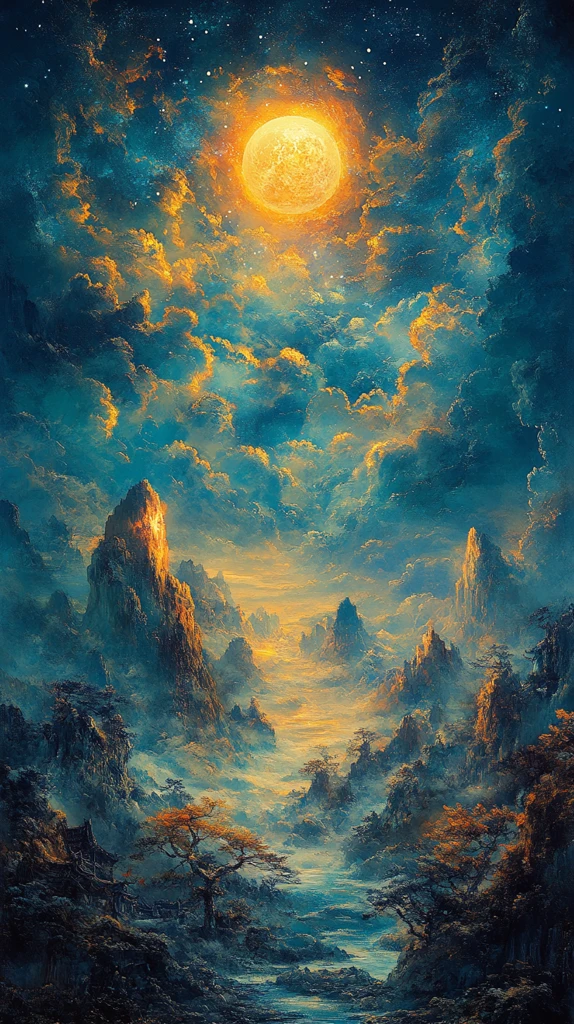 八龙腾云日月同辉