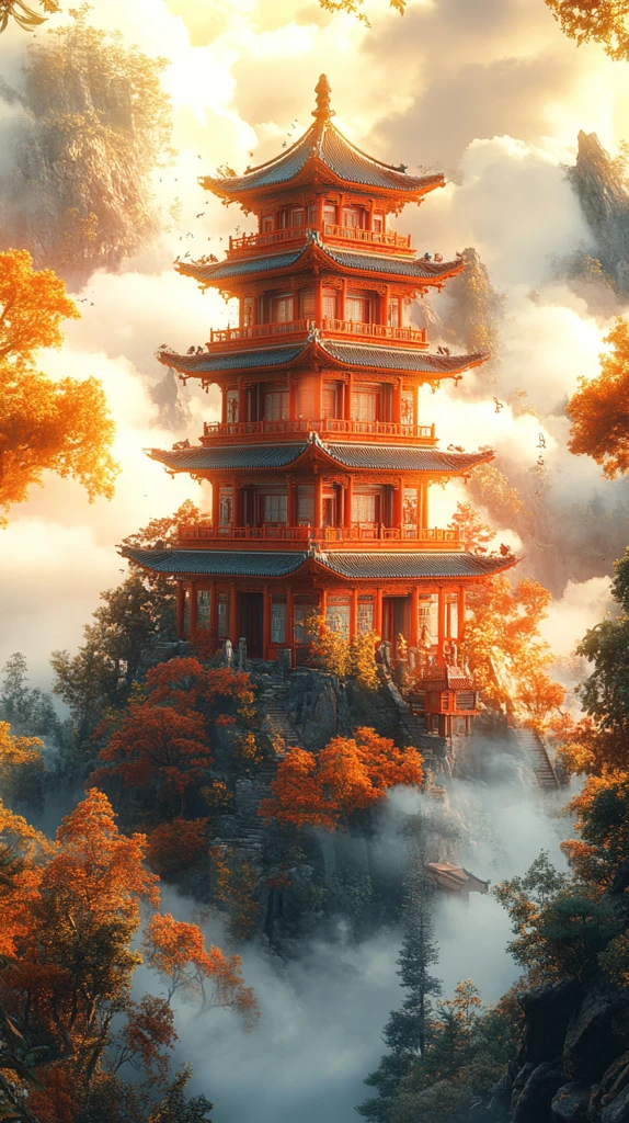 云绕建筑木雕绣