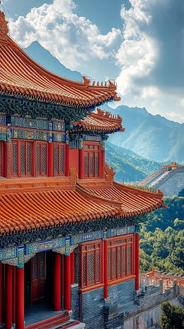 国风建筑高耸入云