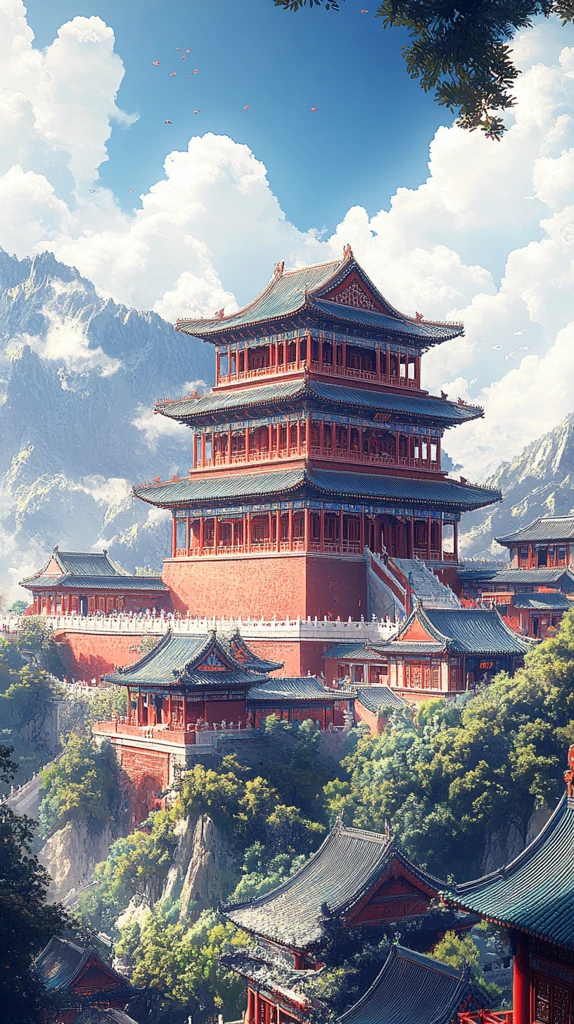 国风建筑高耸入云