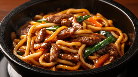 铁板牛肉炒乌冬面