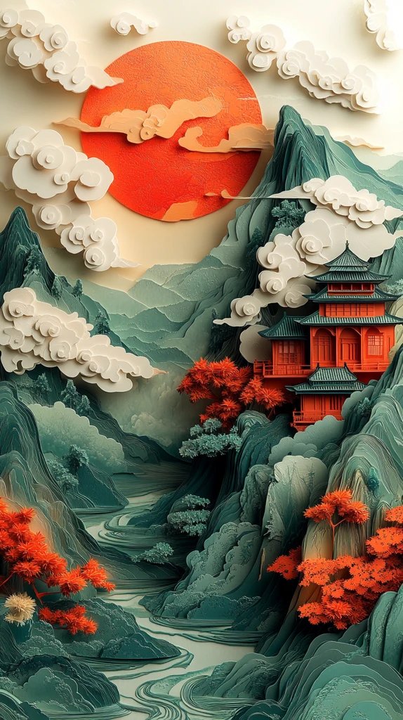 八卦太極山水雲居