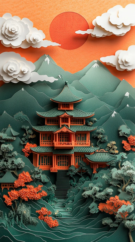 八卦太極山水雲居