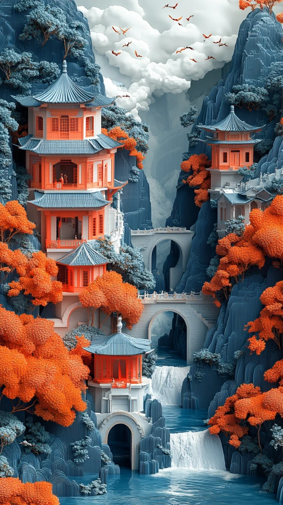 夏日彩绘中国风