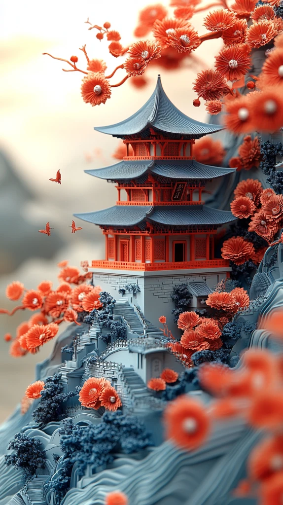 夏日彩绘中国风