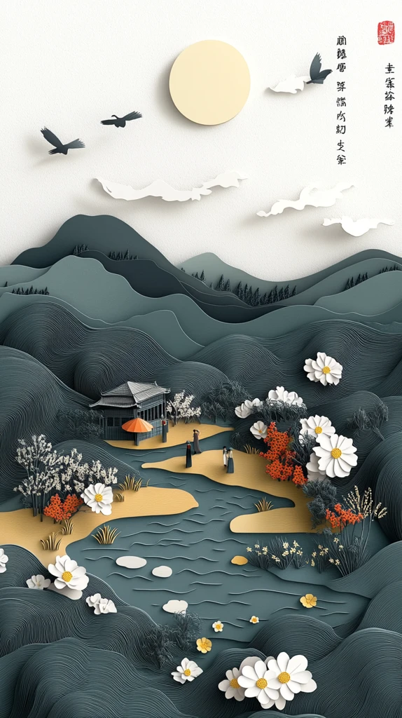 春雨中的雕纸艺术