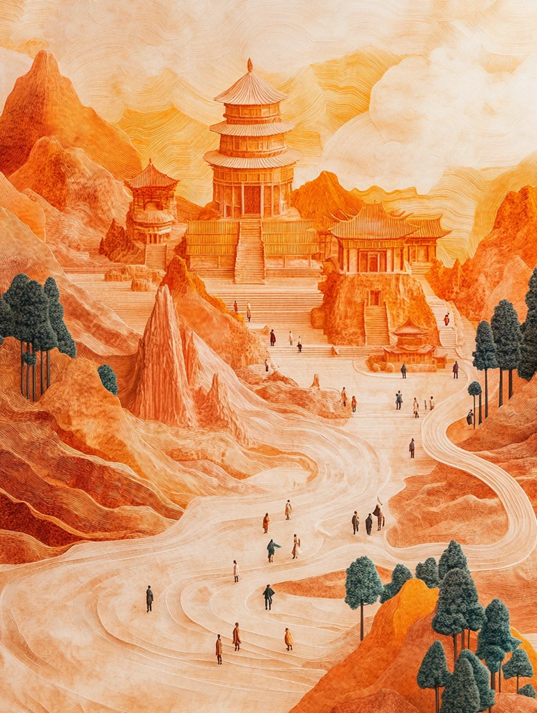 沙漠古寺微景观