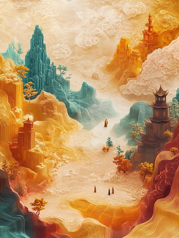 沙漠古寺微景观