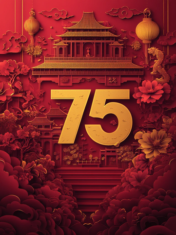 剪纸数字中国年图案