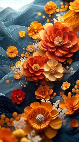 秋林金黄飞雁图