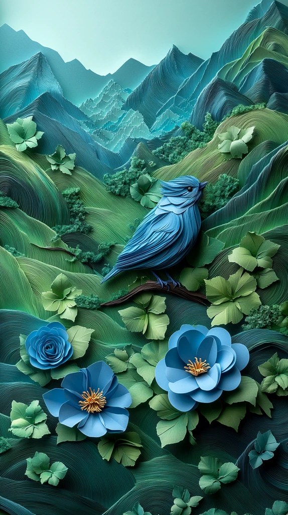 夏日纸艺多维剪纸