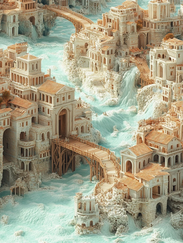 三维古风艺术图