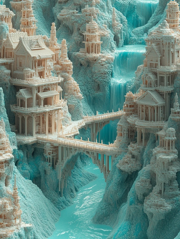 三维古风艺术图