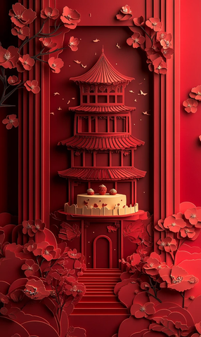 纸艺立体蛋糕卡片