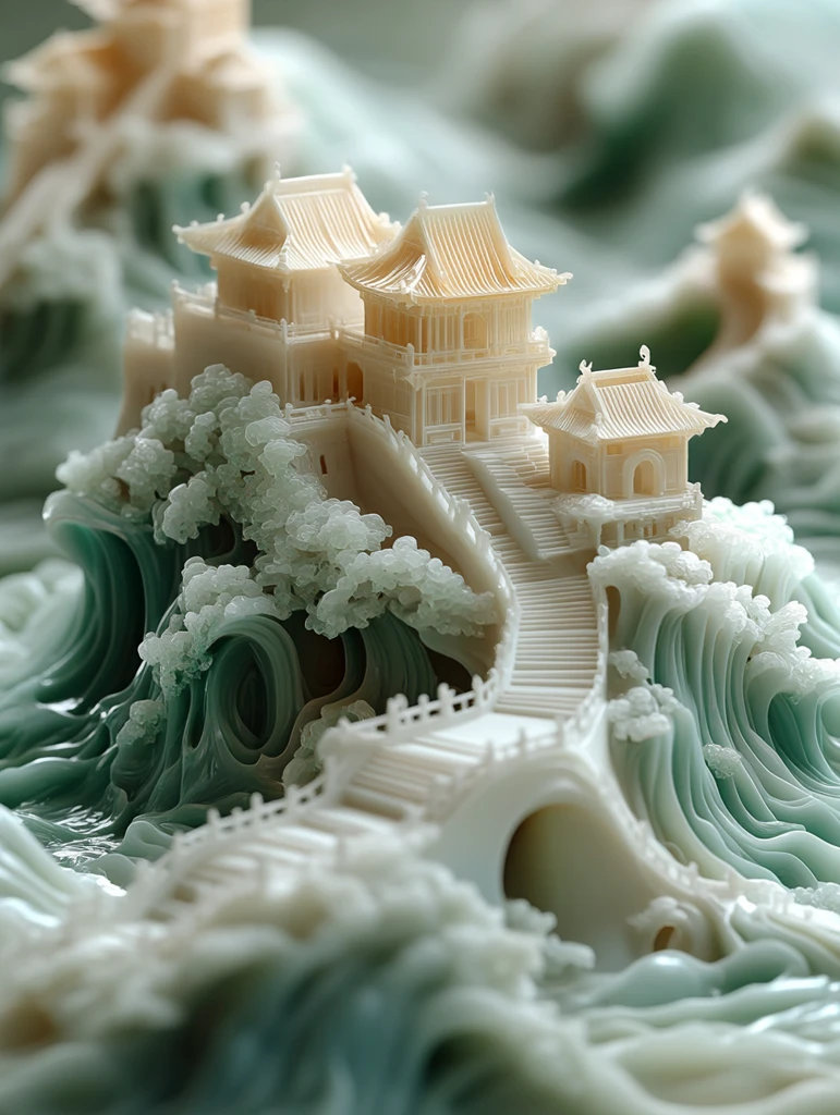 玉雕微缩地图卷