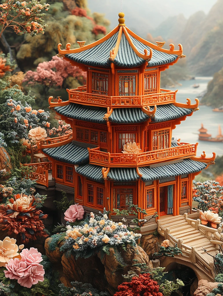 黄鹤楼与古树江景