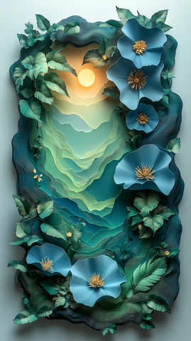 夏日纸艺多维剪纸