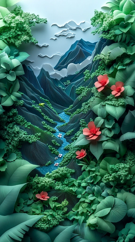 夏日纸艺多维剪纸