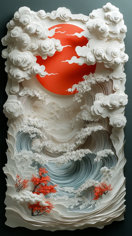 山水云海八卦图