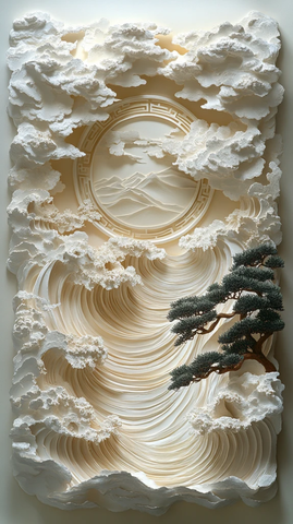 山水云海八卦图