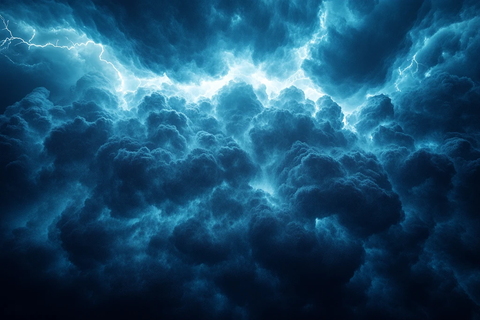 雷云闪电背景图