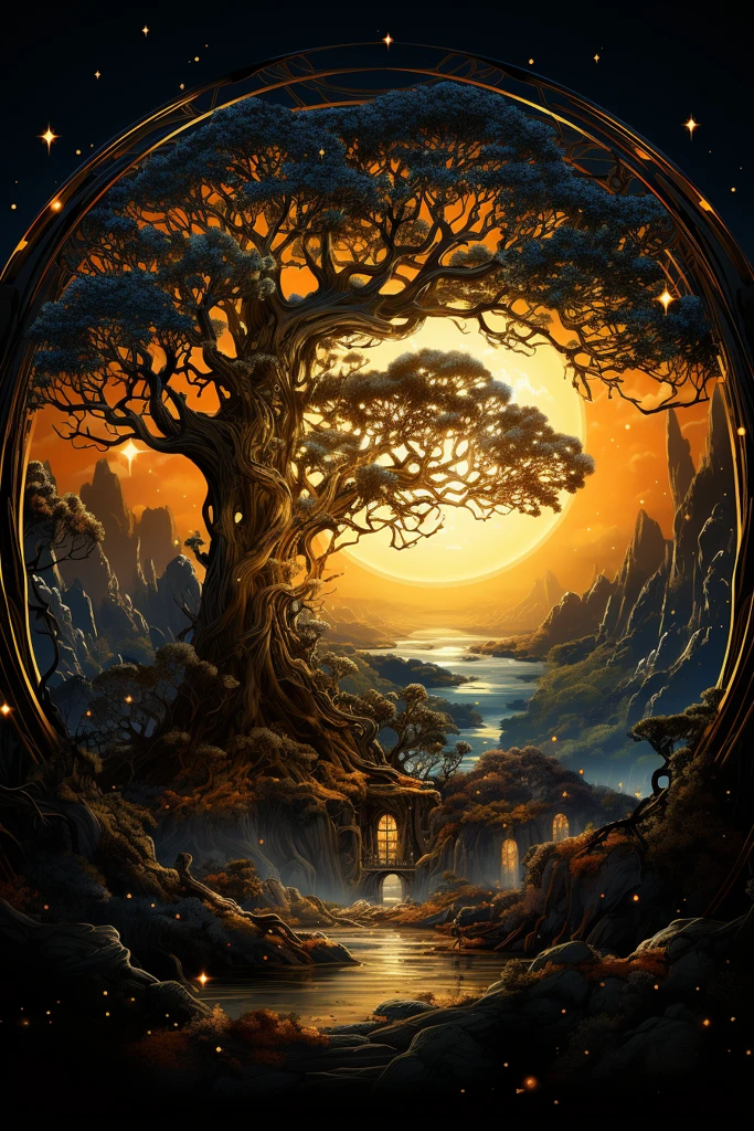 生命之树与星空