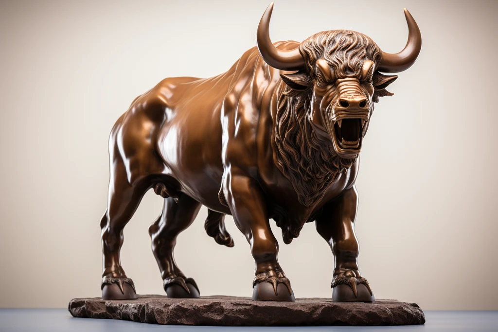 青铜牛雕像