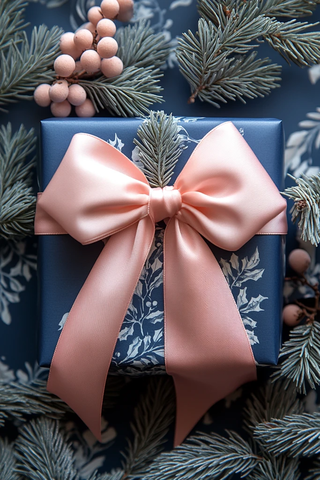 粉色丝带礼盒包装