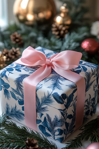 粉色丝带礼盒包装