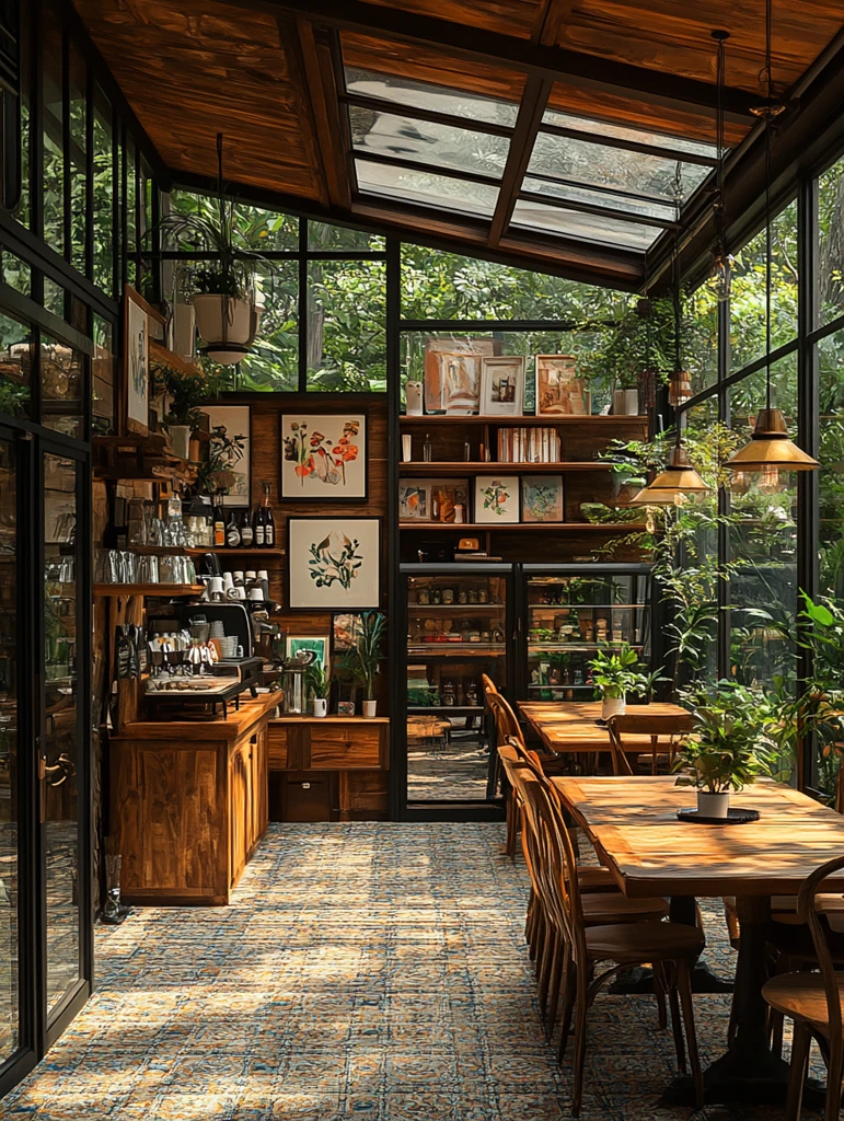 咖啡空间木屋顶