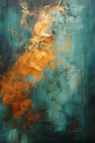 金属绿棕色画布