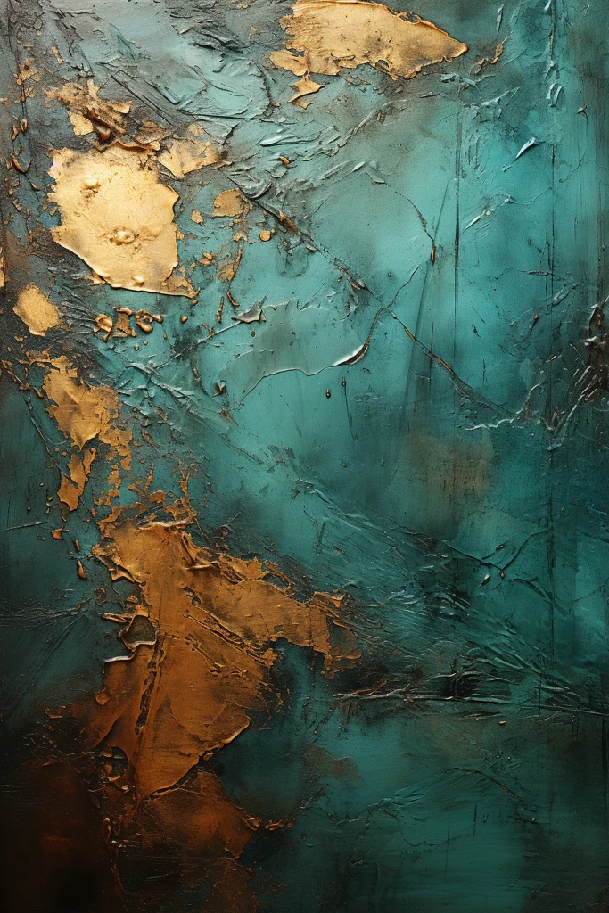 金属绿棕色画布